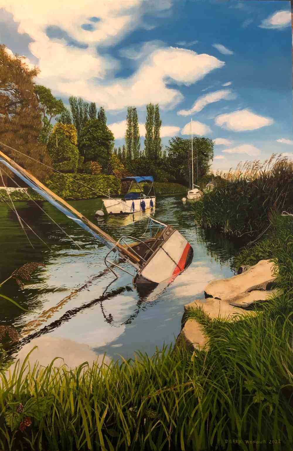 Capsized Yacht Wareham Dorset