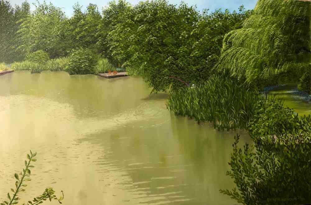 Fisherman at Hordle Lakes Hampshire