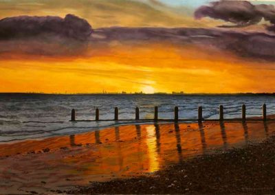 Sunset over Portsmouth by Derek Honour