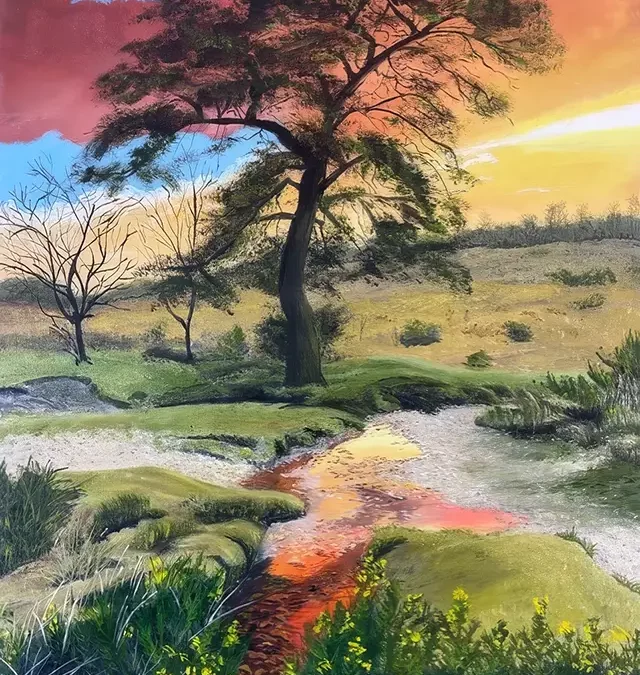 New Forest Sunset Reflections No1
